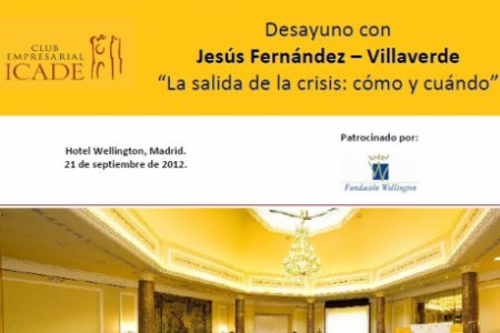 Hitzaldia "Krisiaren irteera: nola eta noiz", Jesús Fernández Villaverde-ren eskutik